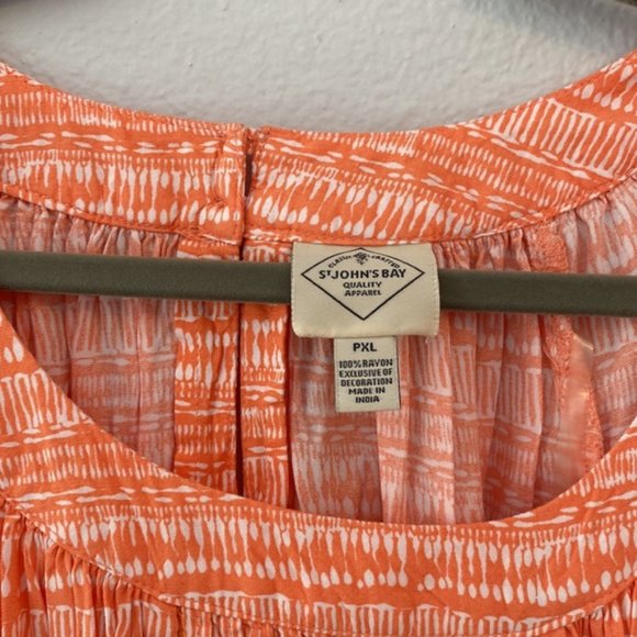 St. Johns Bay Orange Blouse - Picture 2 of 6